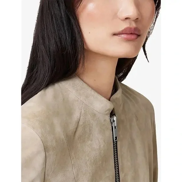 ALLSAINTS $461 Sadler Suede Jacket US 12 - Picture 3 of 7